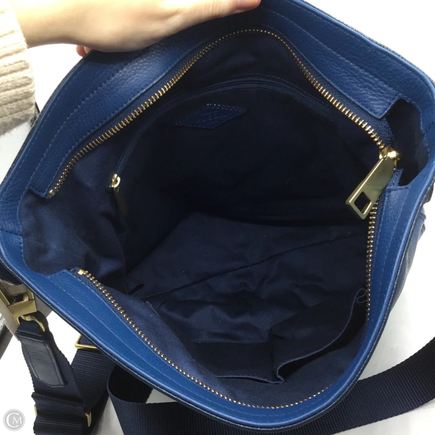 Crossbody Leather By Fossil, Size: Medium