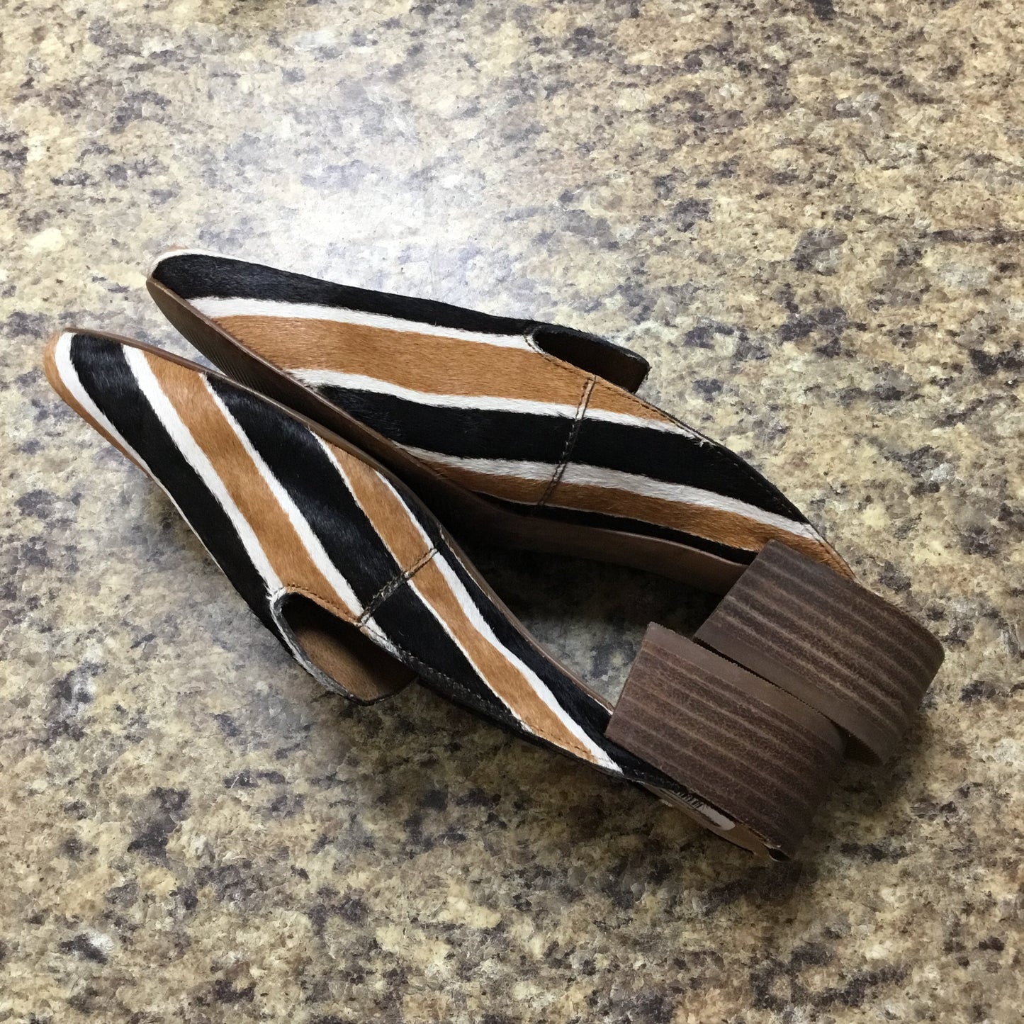 Striped Pattern Shoes Flats Madewell, Size 6