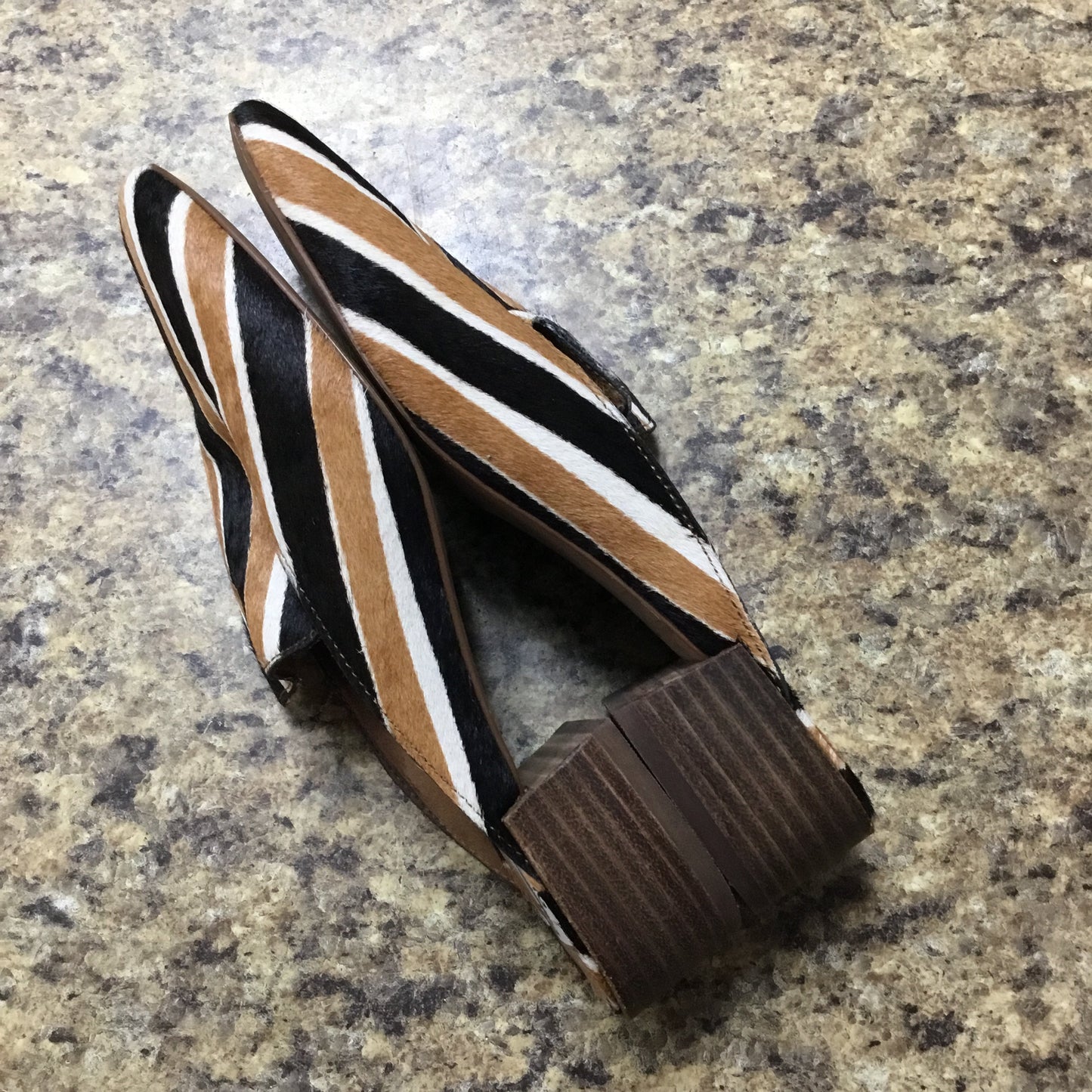 Striped Pattern Shoes Flats Madewell, Size 6