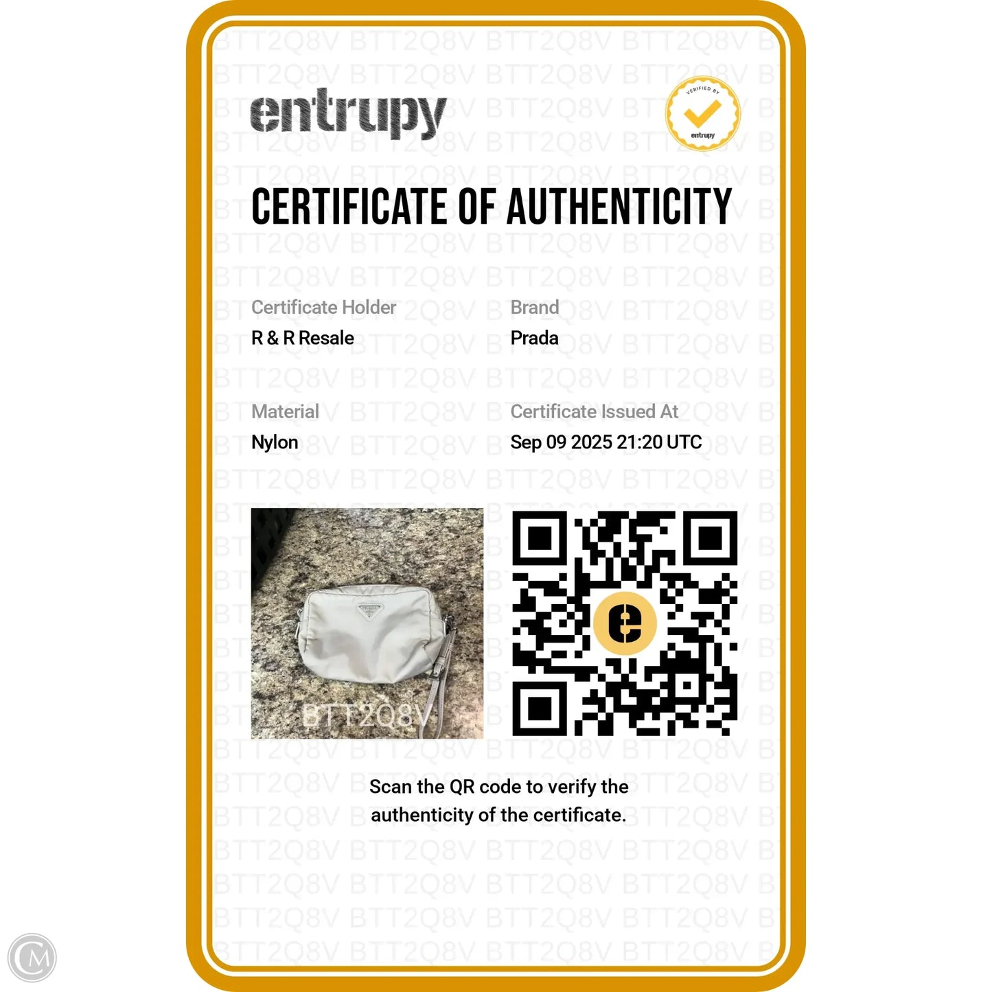 Wristlet Luxury Designer By Prada, Size: Small