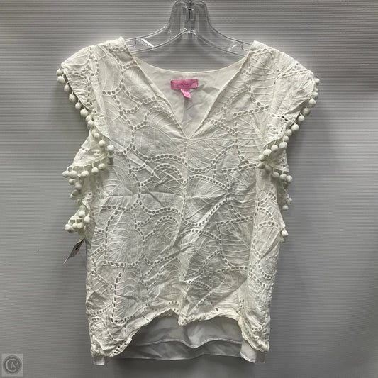 Top Sleeveless Designer By Lilly Pulitzer In White, Size: Xs