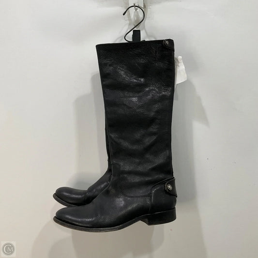 Boots Knee Heels By Frye In Black, Size: 6