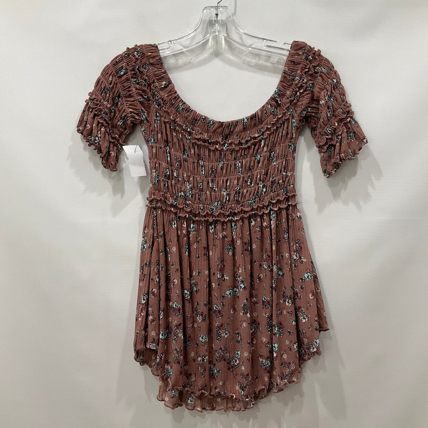 Floral Top Short Sleeve Free People, Size Xs