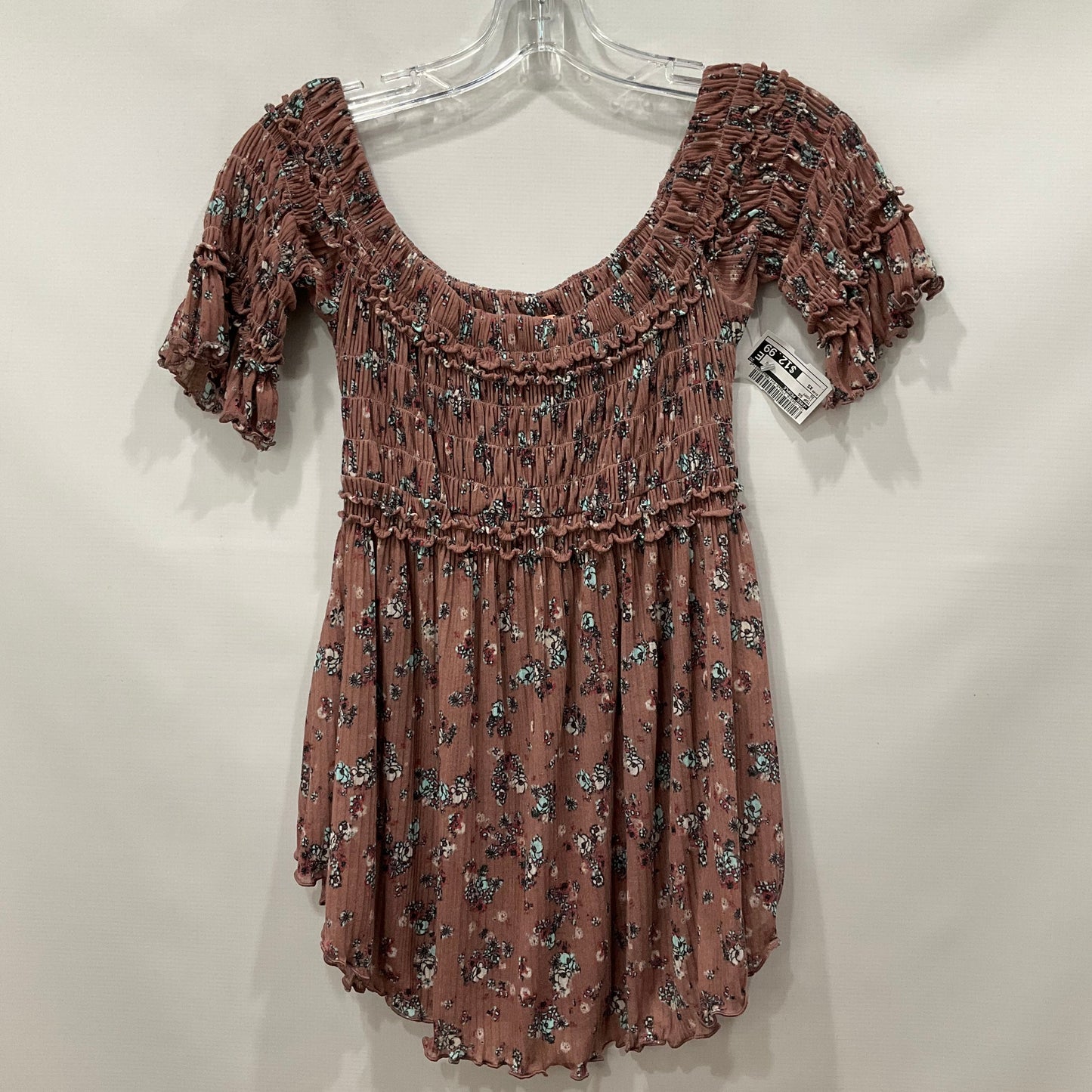 Floral Top Short Sleeve Free People, Size Xs