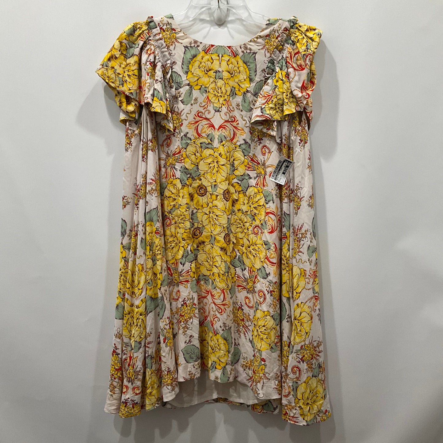 Yellow Dress Casual Short Free People, Size S