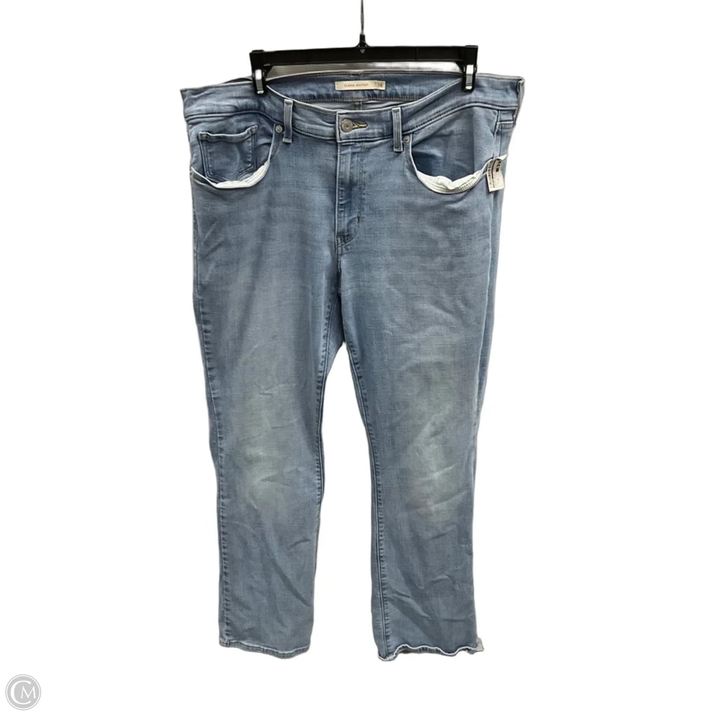 Jeans Boot Cut By Levis In Blue Denim, Size: 16