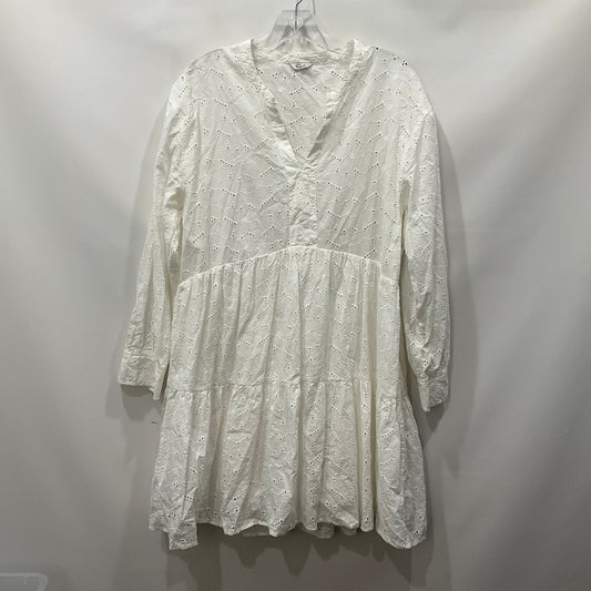 White Dress Casual Midi Rails, Size L