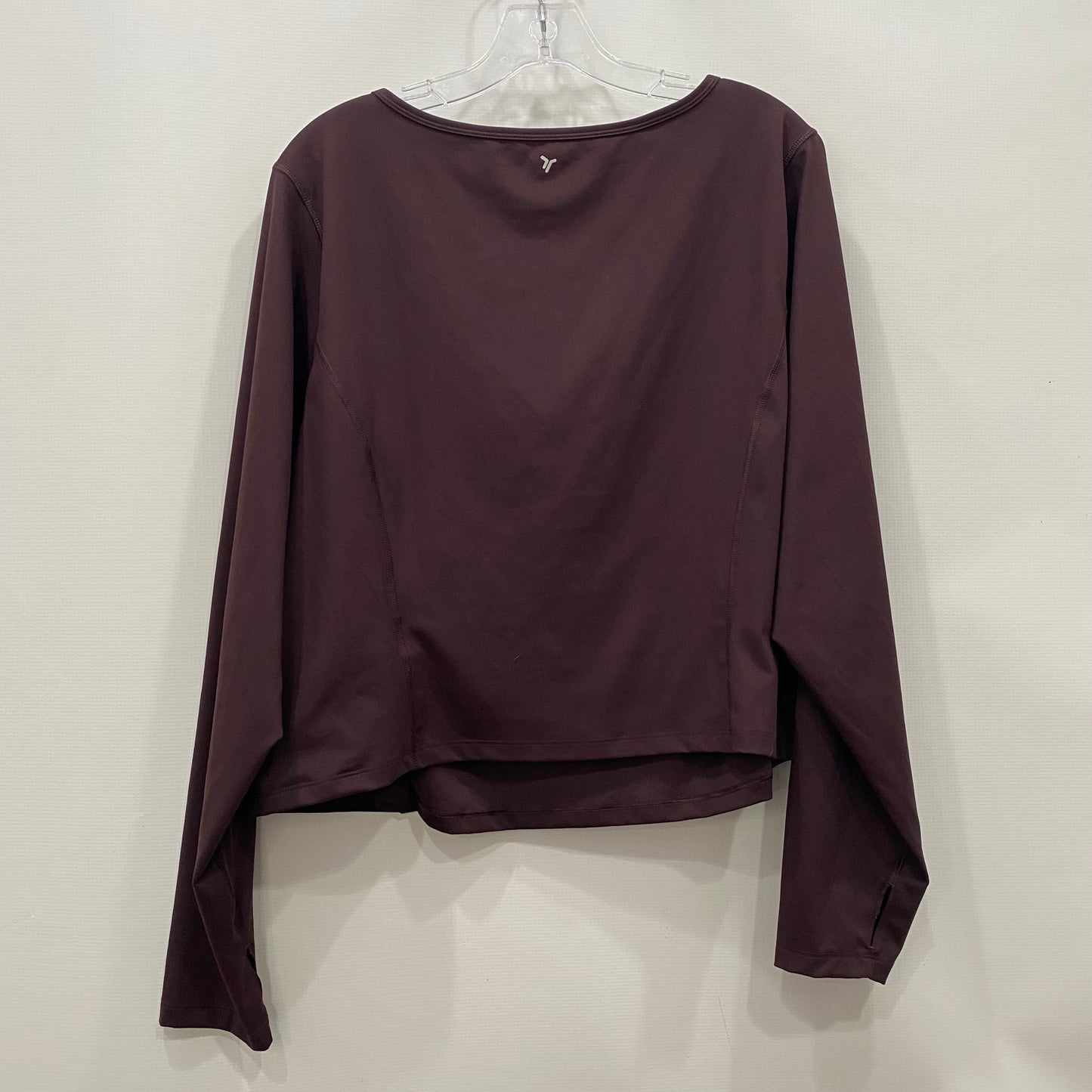 Athletic Top Long Sleeve Collar By Old Navy In Brown, Size: 3x