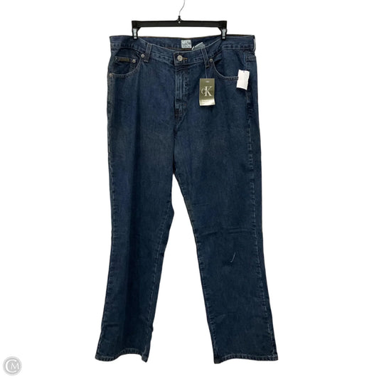 Jeans Straight By Calvin Klein In Blue, Size: 16