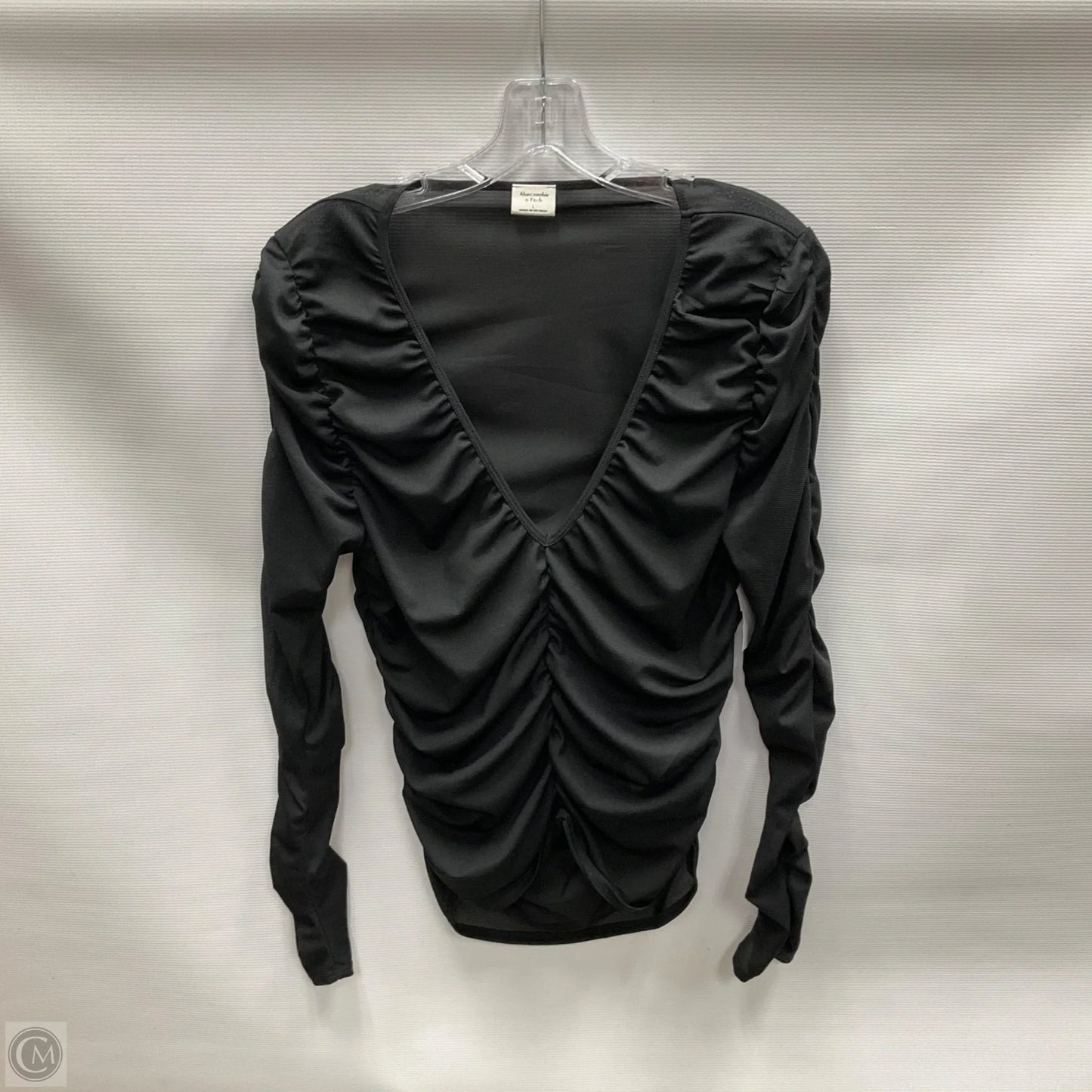 Top Long Sleeve By Abercrombie And Fitch In Black, Size: L