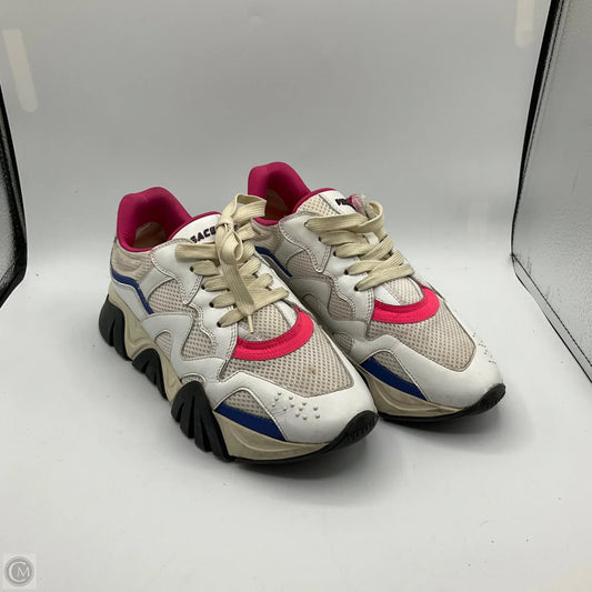 Shoes Luxury Designer By Versace In White, Size: 8.5