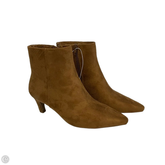 Boots Ankle Heels By Universal Thread In Brown, Size: 8