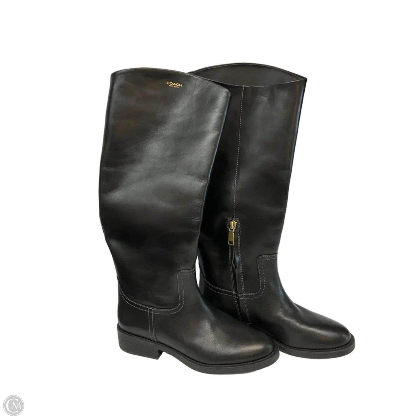 Boots Designer By Coach In Black, Size: 7.5