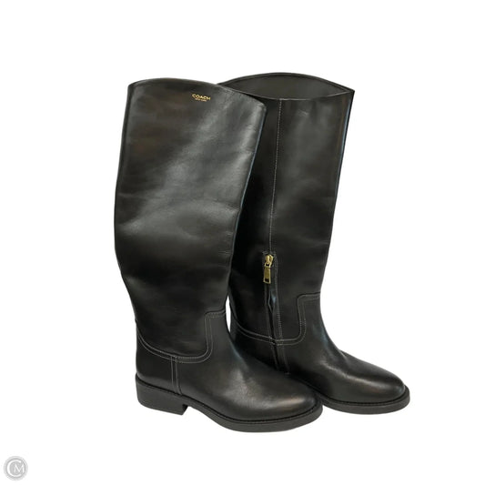 Boots Designer By Coach In Black, Size: 7.5