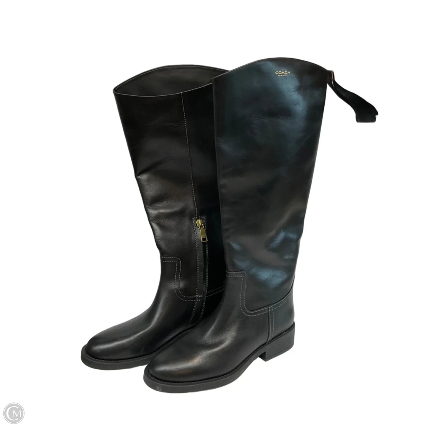 Boots Designer By Coach In Black, Size: 7.5