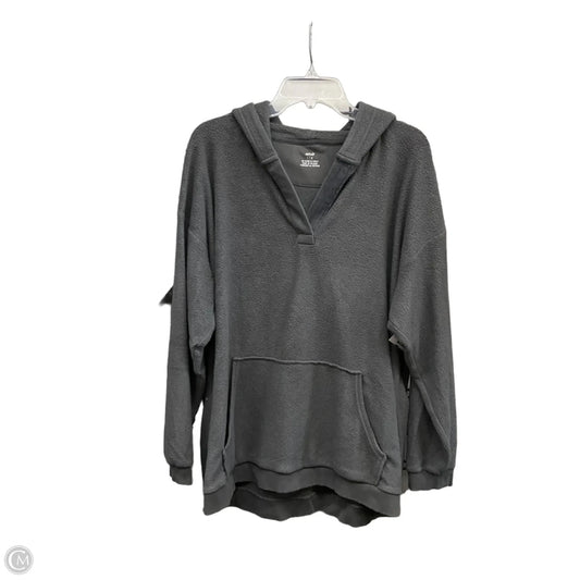 Sweatshirt Hoodie By Aerie In Grey, Size: L
