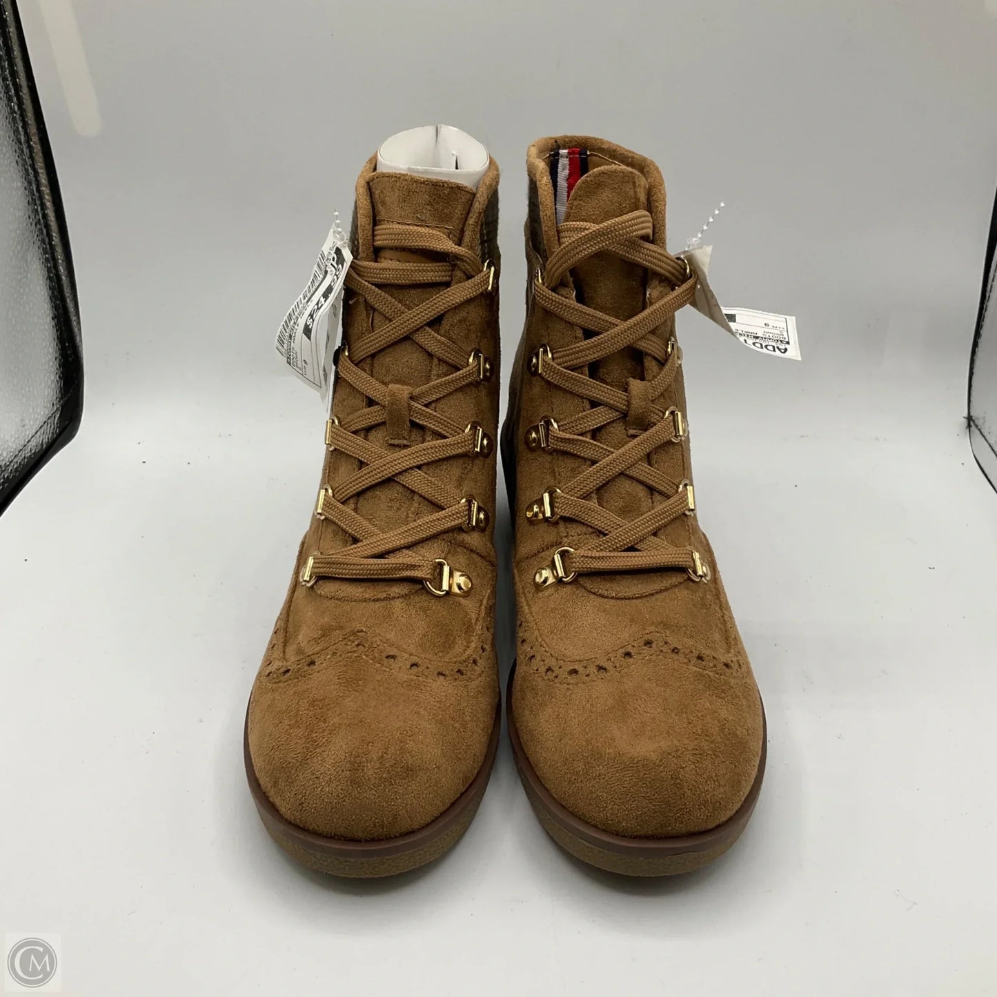 Boots Ankle Heels By Tommy Hilfiger In Brown, Size: 9