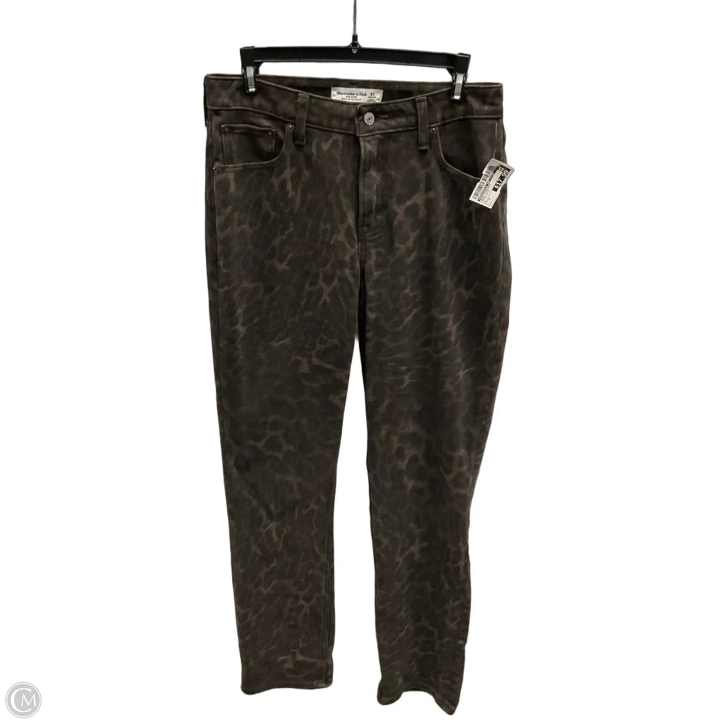 Jeans Straight By Abercrombie And Fitch In Brown Denim, Size: 4