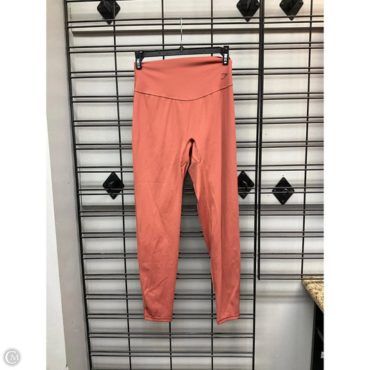 Athletic Leggings By Gym Shark In Orange, Size: M