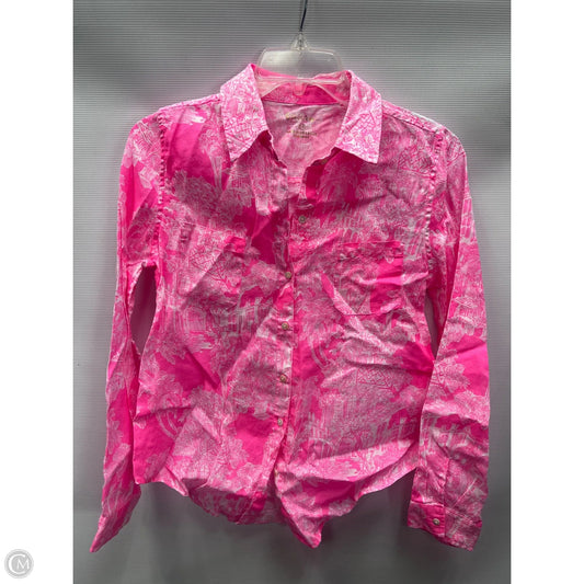 Top Long Sleeve Designer By Lilly Pulitzer In Pink, Size: Xs