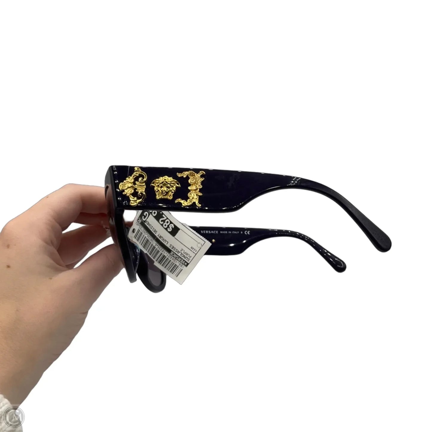 Sunglasses Luxury Designer By Versace, Size: