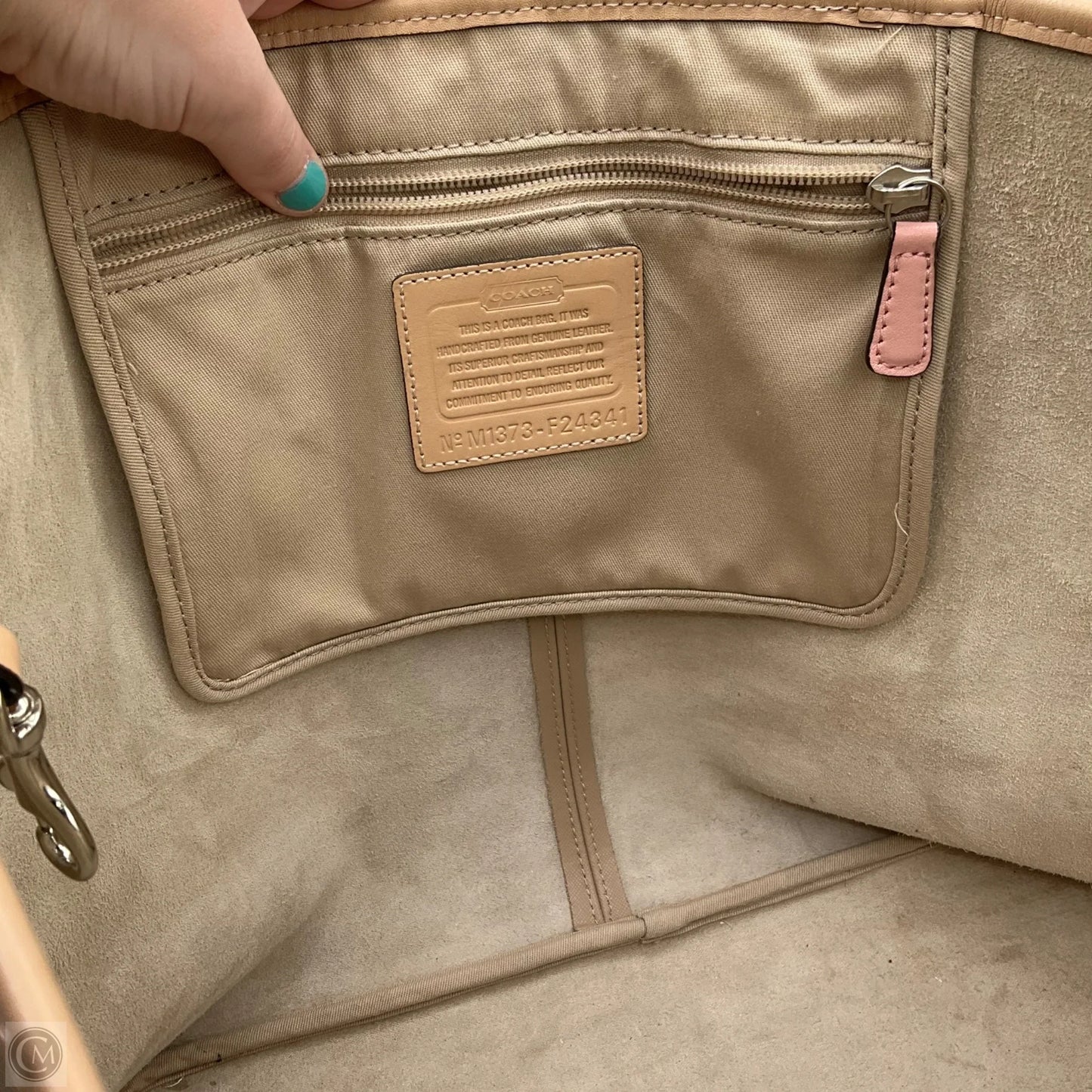 Handbag Designer By Coach, Size: Large