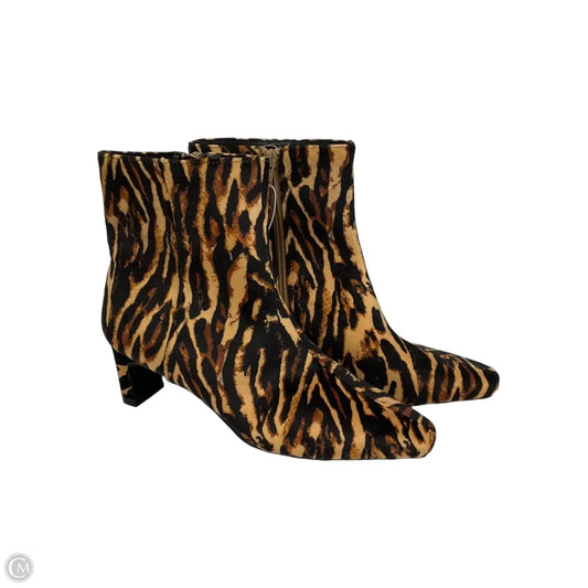 Boots Ankle Heels By A New Day In Animal Print, Size: 8