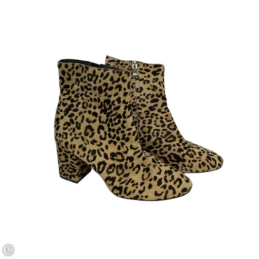 Boots Ankle Heels By Halogen In Animal Print, Size: 8
