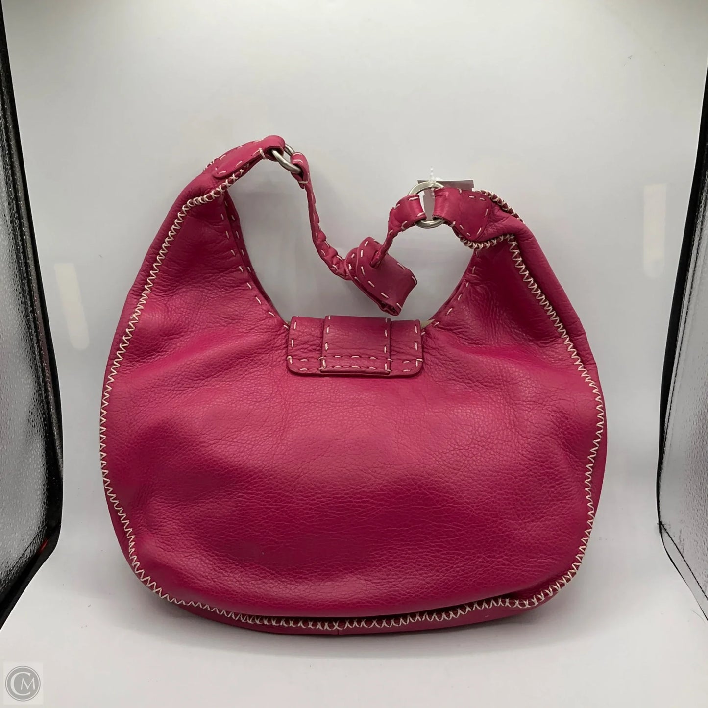 Handbag Leather By Donald Pliner, Size: Large