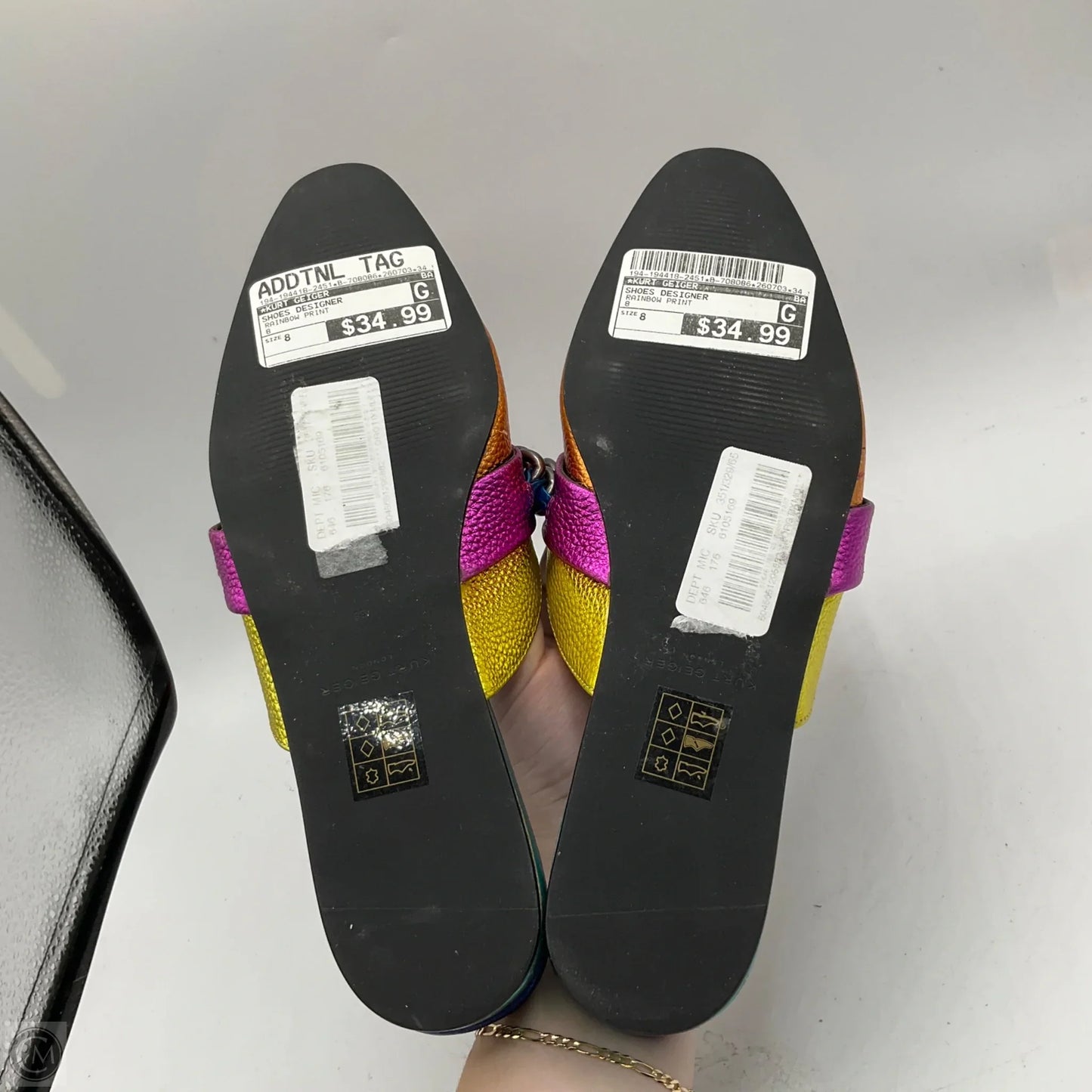 Shoes Designer By Kurt Geiger In Rainbow Print, Size: 8