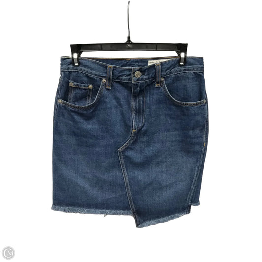 Skirt Midi By Rag And Bone In Blue Denim, Size: 2