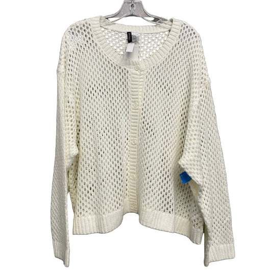 Sweater Cardigan By Divided In Cream, Size:4X