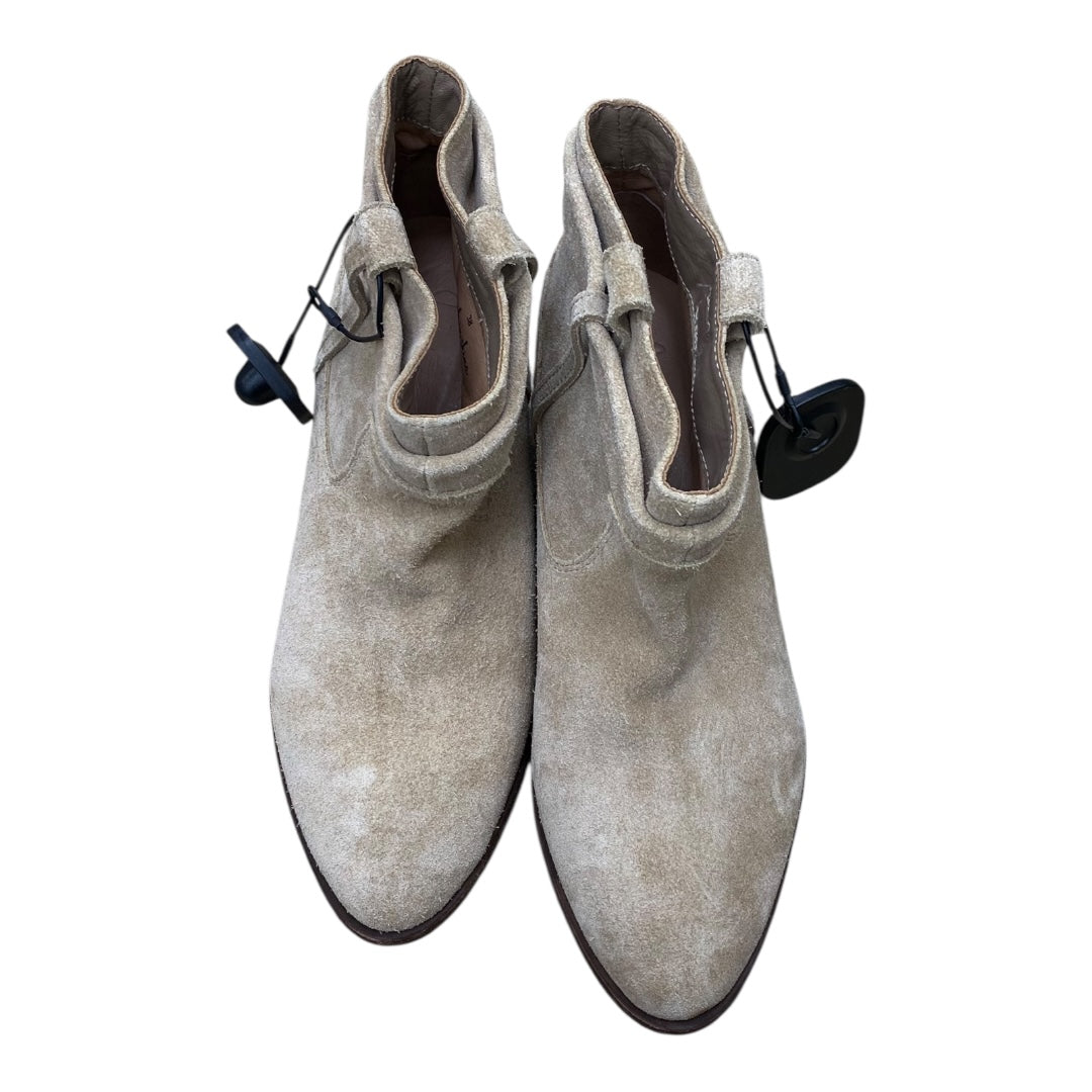 Boots Ankle Heels By Joie In Beige, Size:7.5