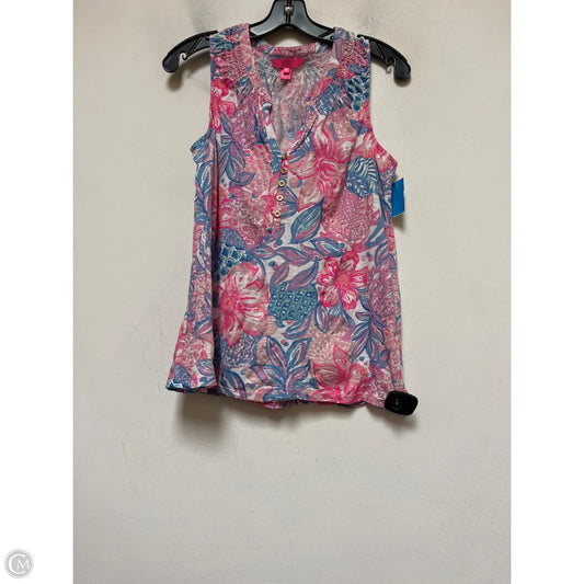 Top Sleeveless Designer By Lilly Pulitzer In Multi-colored, Size: M