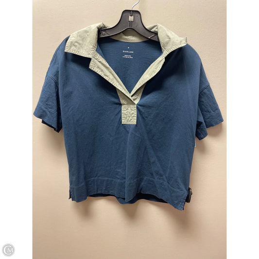 Top Short Sleeve By Everlane In Teal, Size: Xs