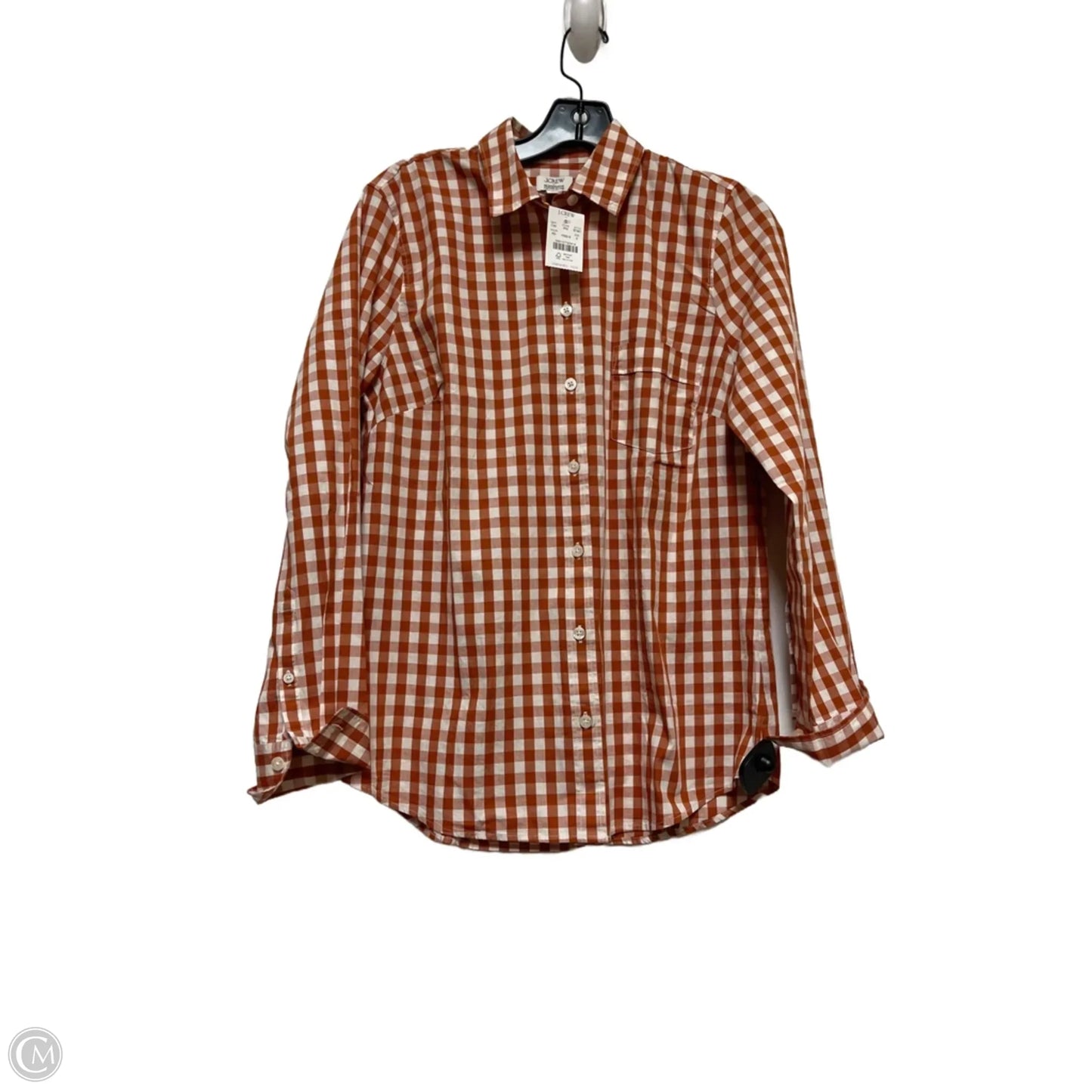 Top Long Sleeve By J. Crew In Plaid Pattern, Size: S
