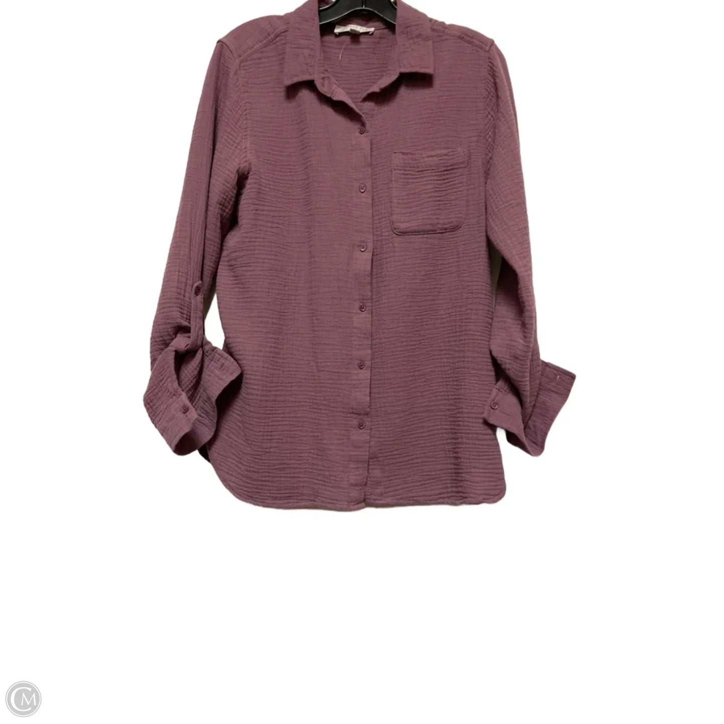 Top Long Sleeve By Anne Klein In Purple, Size: M