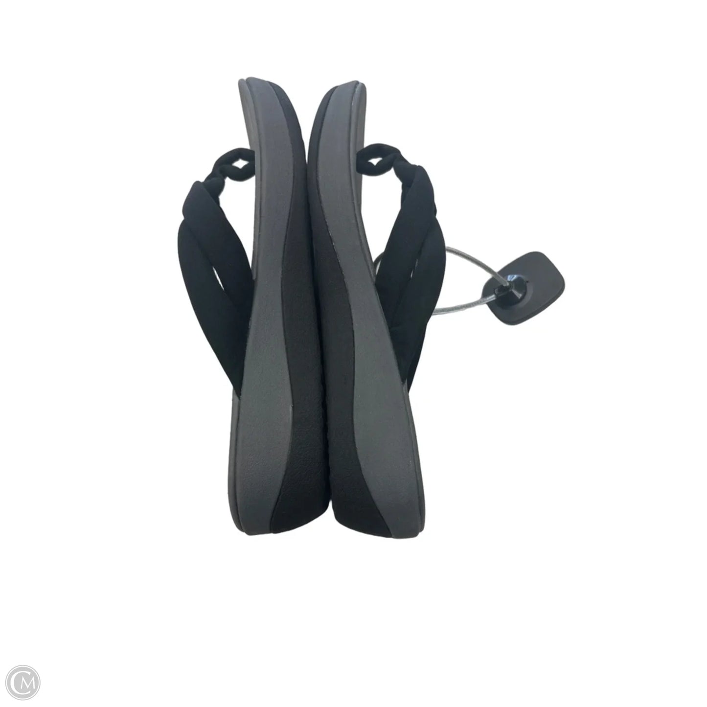 Sandals Flip Flops By Clarks In Black, Size: 9
