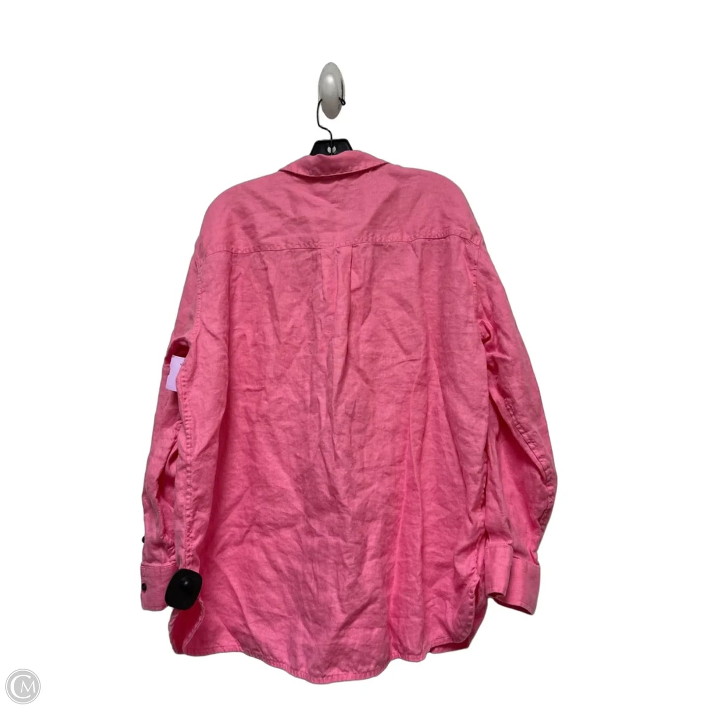 Athletic Top Long Sleeve Collar By Athleta In Pink, Size: Xl