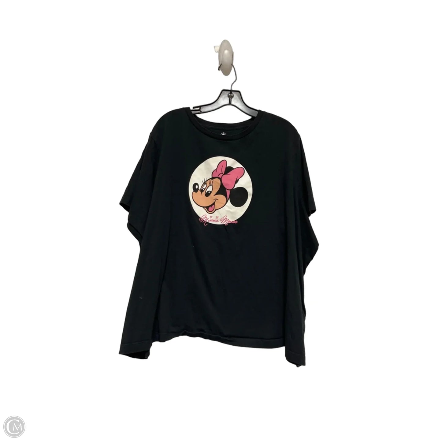 Top Short Sleeve Basic By Disney In Black, Size: 3x
