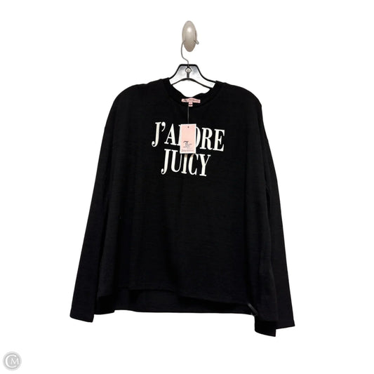 Top Long Sleeve By Juicy Couture In Black & White, Size: L