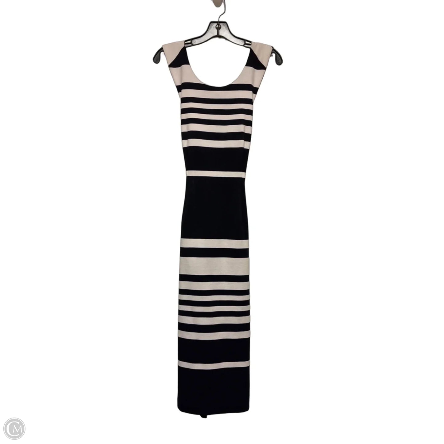 Dress Casual Midi By Clothes Mentor In Blue & White, Size: M