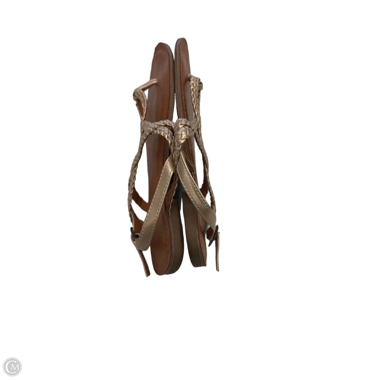 Sandals Flats By Universal Thread In Gold & Tan, Size: 9
