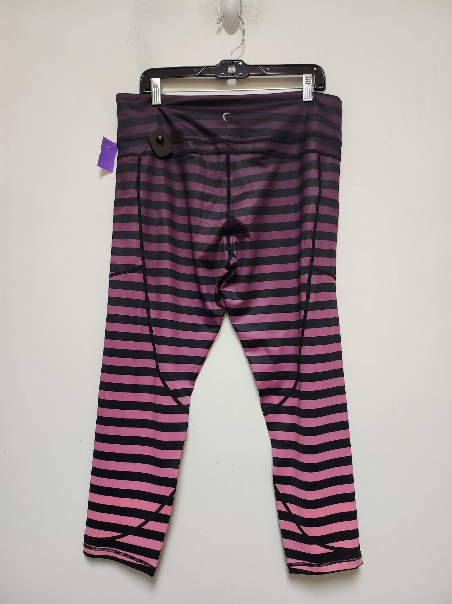 Striped Pattern Athletic Leggings Zyia, Size 2x