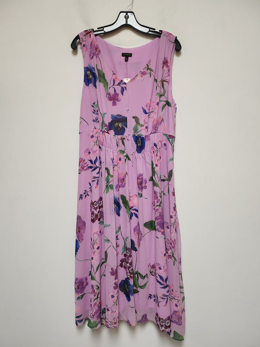 Floral Print Dress Casual Midi Talbots, Size Xl