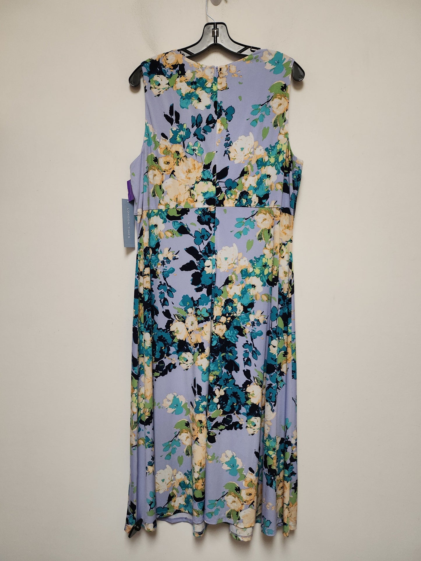 Floral Print Dress Casual Maxi London Times, Size 2x