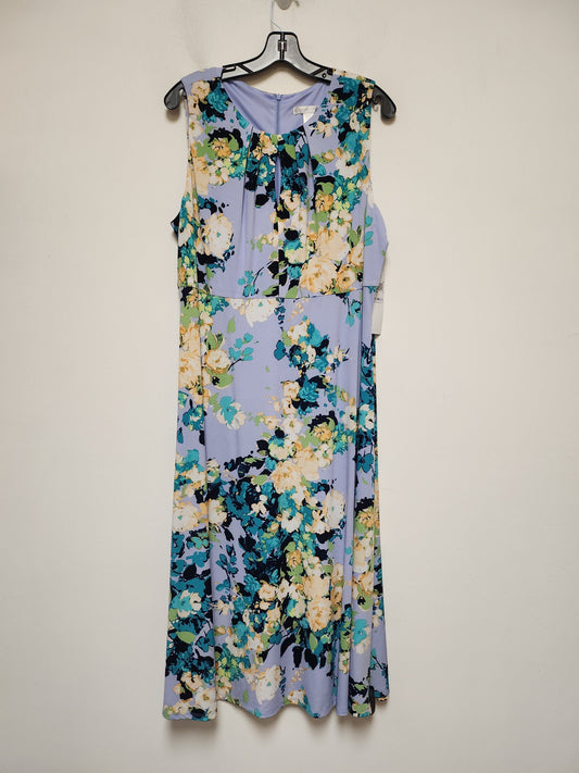 Floral Print Dress Casual Maxi London Times, Size 2x