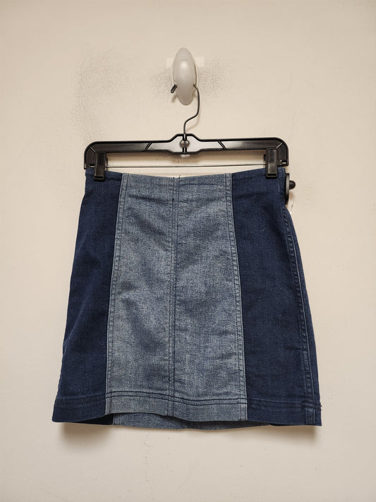 Blue Denim Skirt Mini & Short Free People, Size 4