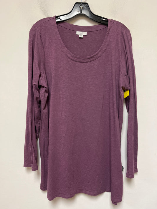 Top Long Sleeve Basic By J. Jill In Purple, Size: L