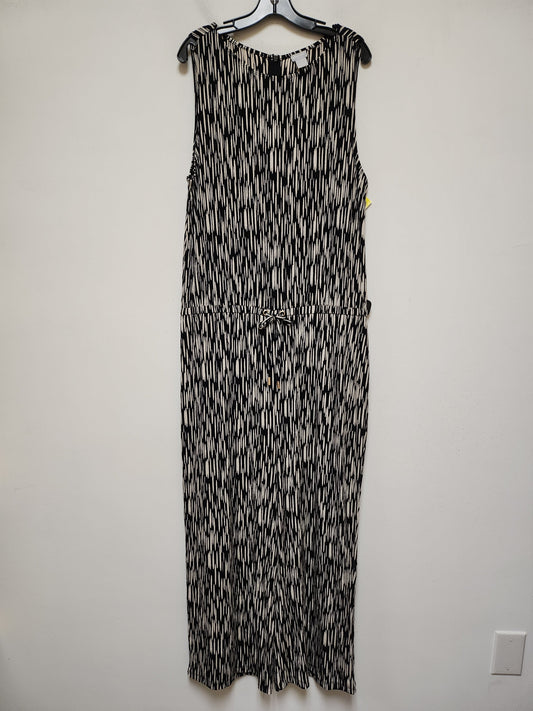 Jumpsuit By Chicos In Black & Tan, Size: Xl